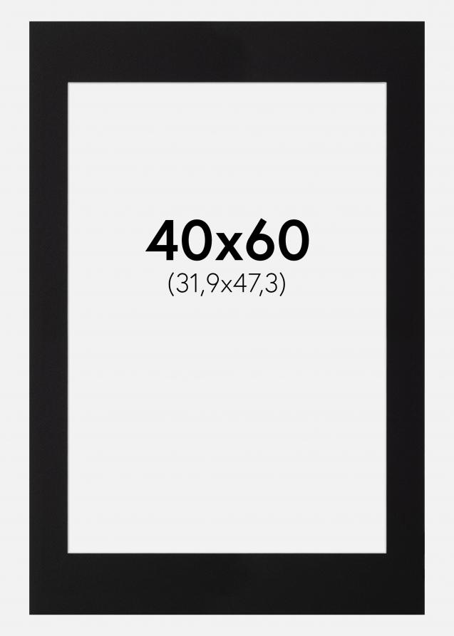 Paspatuuri Musta (Valkoinen keskus) 40x60 cm (31,9x47,3 - A3+)