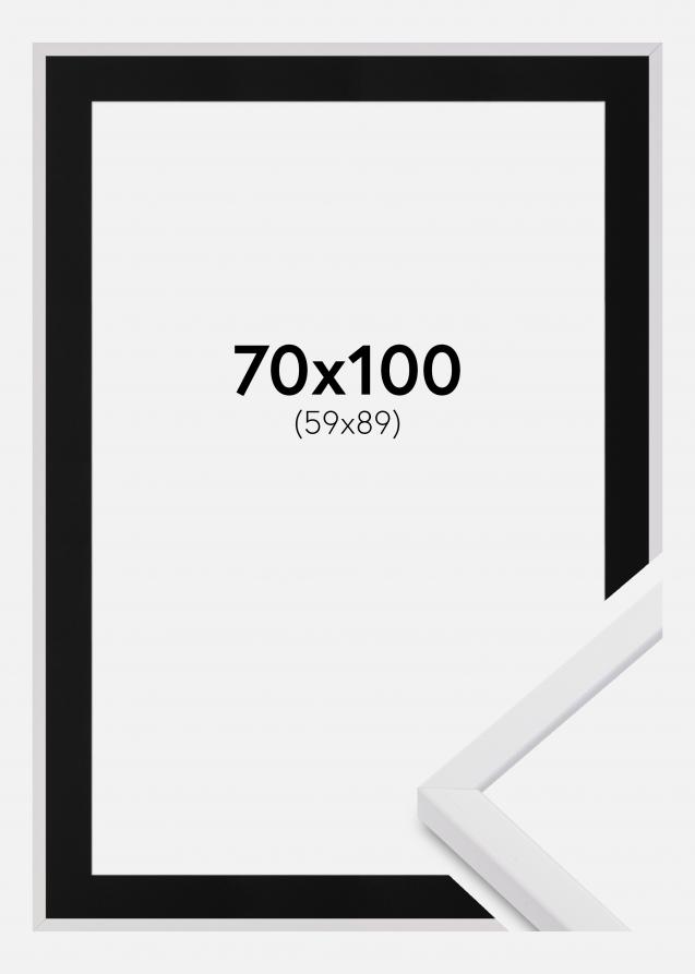 Kehys E-Line Wide Valkoinen 70x100 cm - Paspatuuri Musta 60x90 cm
