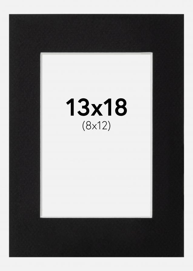 Paspatuuri Musta Standard (Valkoinen Keskus) 13x18 cm (6x9)