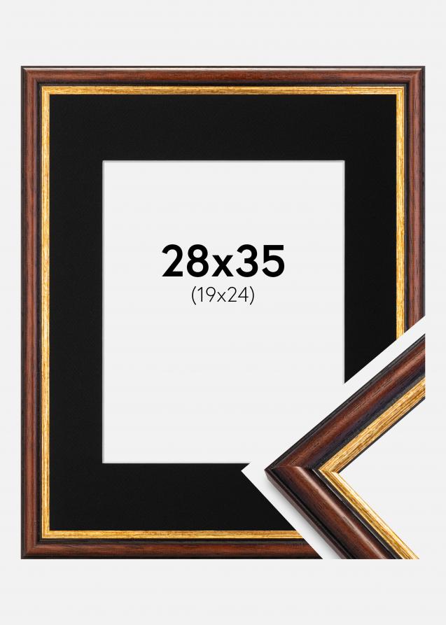 Kehys Siljan Ruskea 28x35 cm - Paspatuuri Musta 20x25 cm
