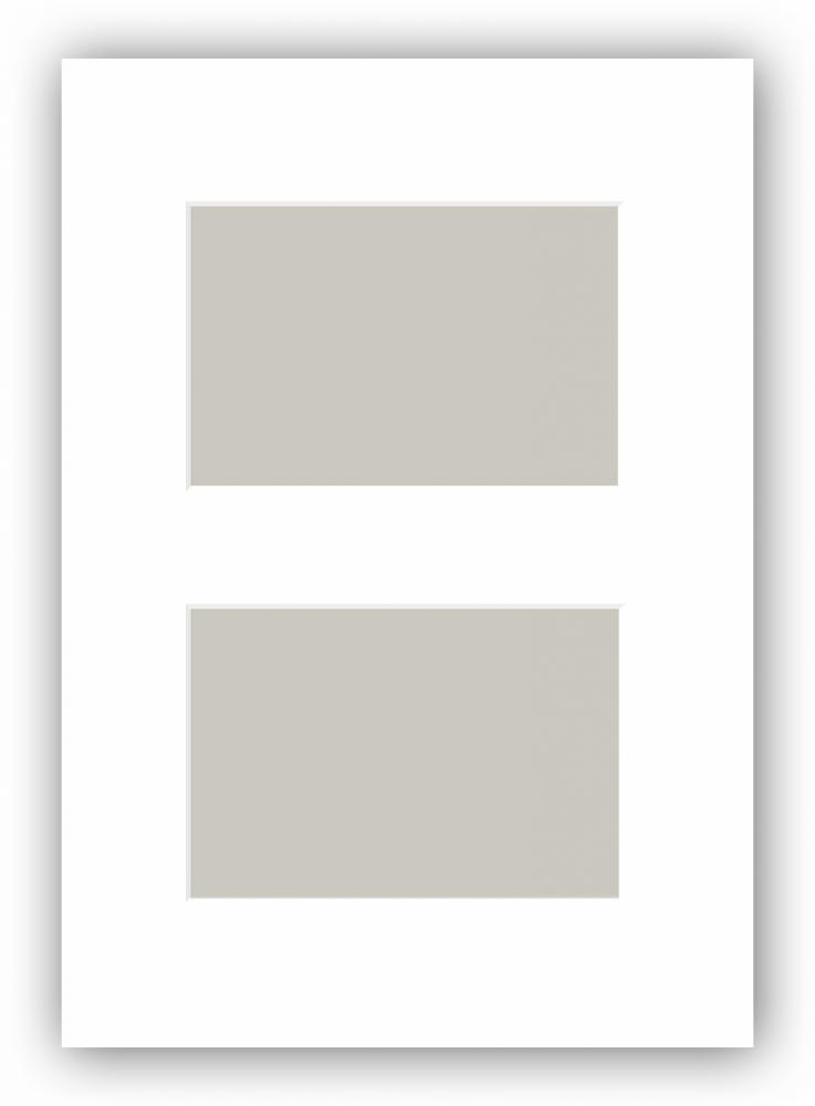 Paspatuuri Valkoinen 70x100 cm - Kollaasi 2 kuvalle (29x44 cm)
