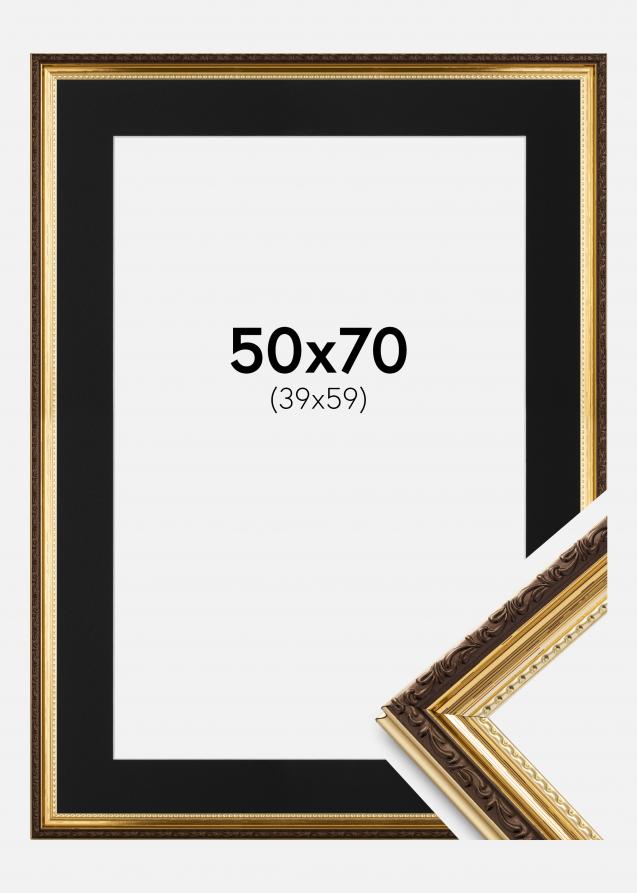 Kehys Abisko Kulta 50x70 cm - Paspatuuri Musta 40x60 cm