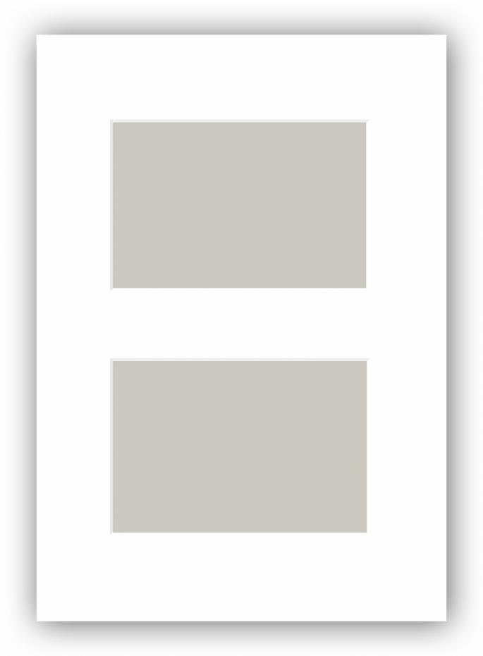 Paspatuuri Valkoinen 70x100 cm - Kollaasi 2 kuvalle (29x44 cm)