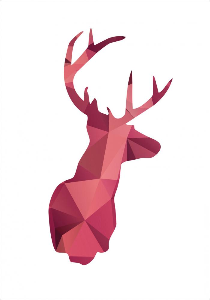 Deer - Burgundy Juliste