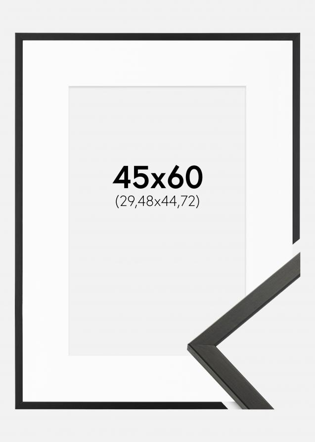 Kehys Galant Musta 45x60 cm - Passepartout Valkoinen 12x18 tuumaa