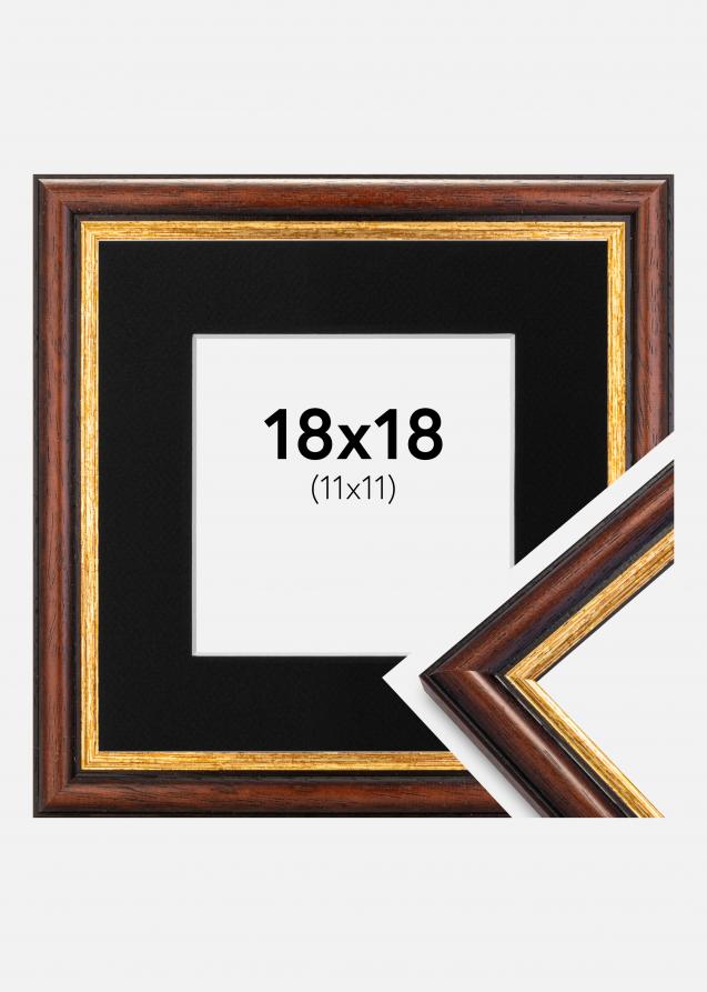 Kehys Siljan Ruskea 18x18 cm - Paspatuuri Musta 12x12 cm
