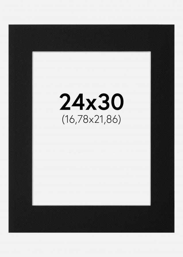 Paspatuuri Musta Standard (Valkoinen Keskus) 24x30 cm (16,78x21,86)