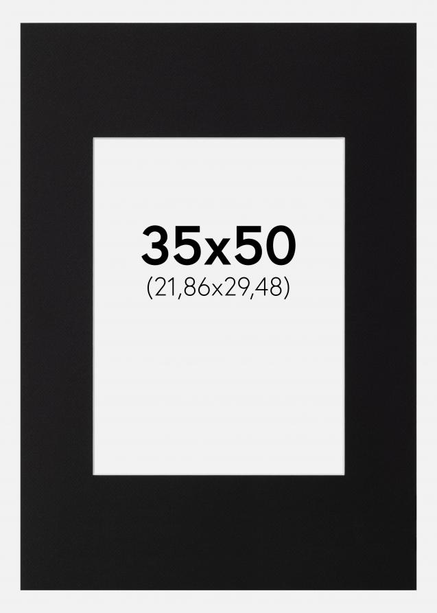 Paspatuuri Musta Standard (Valkoinen Keskus) 35x50 cm (21,86x29,48)