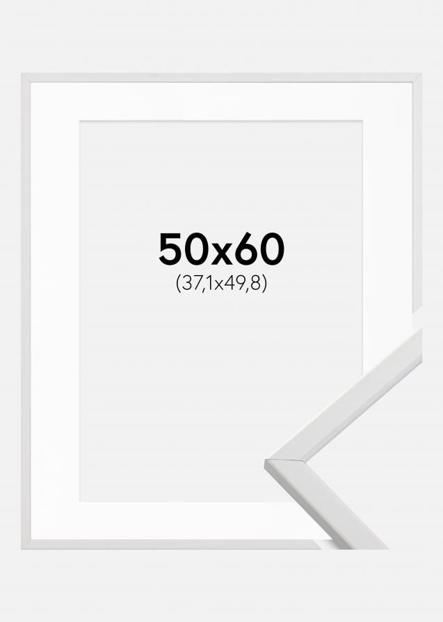 Kehys Galant Valkoinen 50x60 cm - Passepartout Valkoinen 15x20 tuumaa