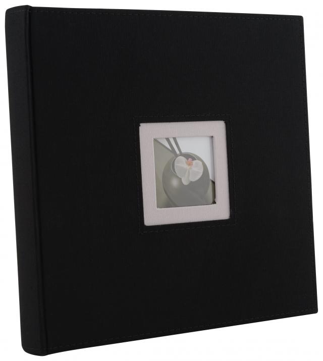 Black & White Musta- 26x25 cm (50 Mustaa sivua / 25 lehteä)