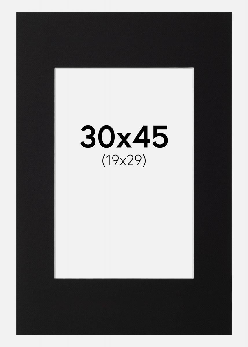 Paspatuuri Musta (Valkoinen keskus) 30x45 cm (19x29)