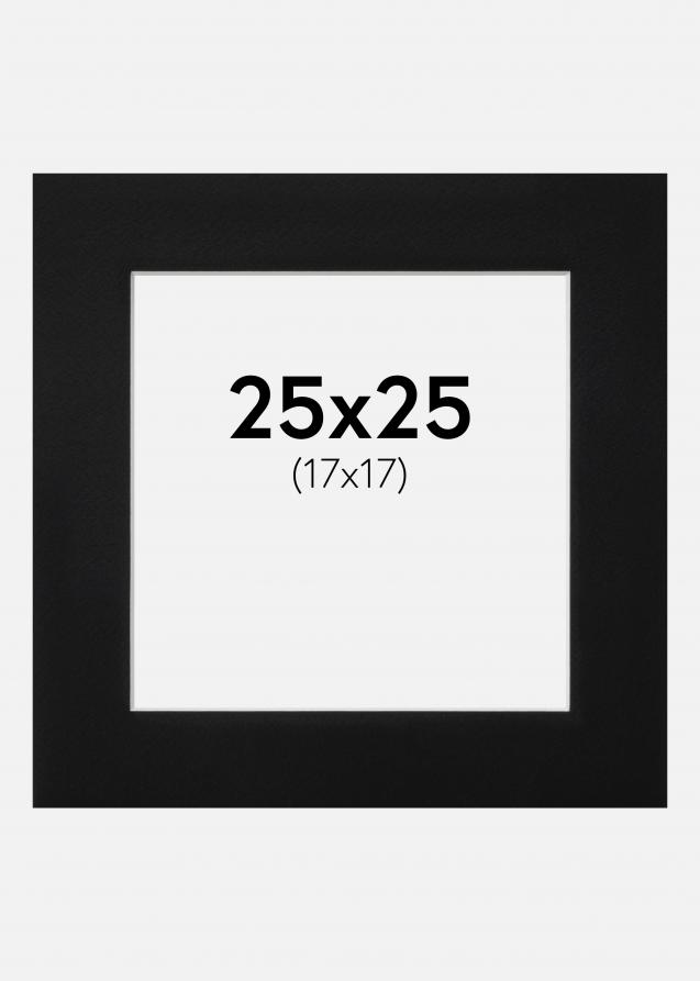 Paspatuuri Musta Standard (Valkoinen keskus) 25x25 cm (17x17)