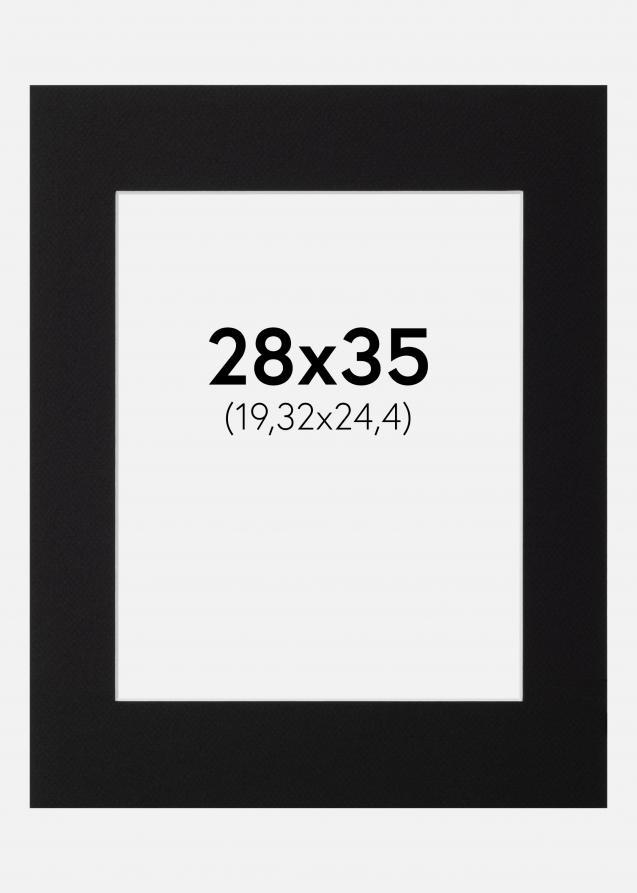 Paspatuuri Musta Standard (Valkoinen Keskus) 28x35 cm (19,32x24,4)
