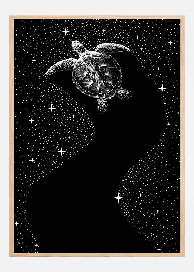 Starry Turtle (Black Version) Juliste