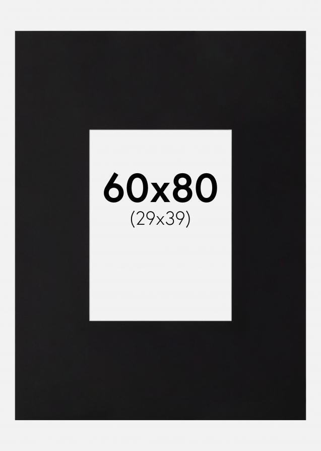 Paspatuuri XXL Musta (Valkoinen Keskus) 60x80 cm (29x39)