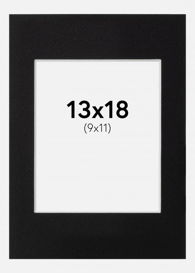 Paspatuuri Musta Standard (Valkoinen Keskus) 13x18 cm (9x11)