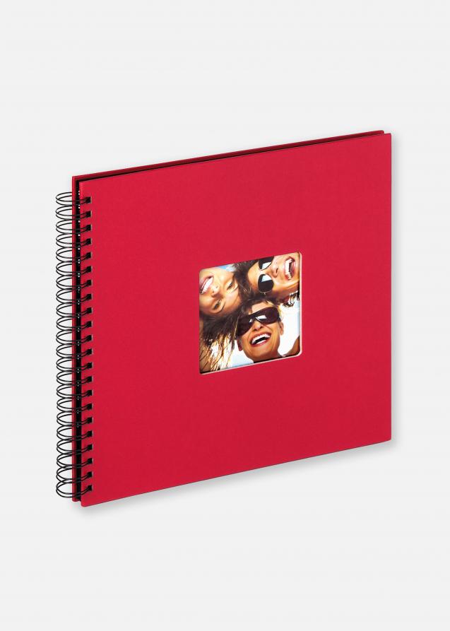 Fun Kierrealbumi Punainen - 30x30 cm (50 Mustaa sivua / 25 lehteä)