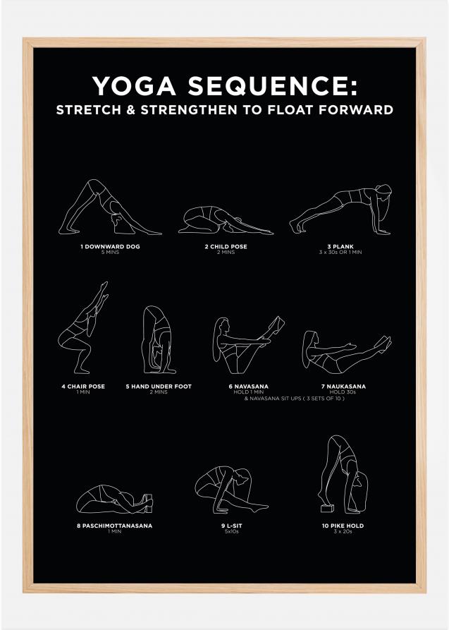 Yoga Sequence - Stretch & Strengthen To Float Forward - Black Juliste