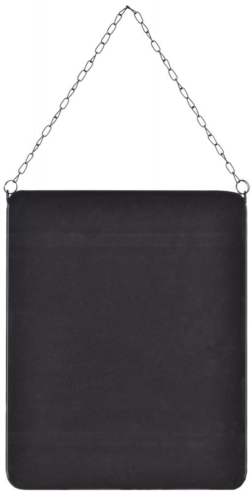 Peili Kariba Black Rectangular With Metal Chain Hanger 30x37 cm