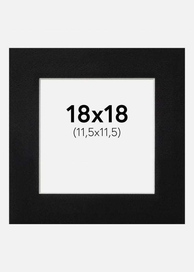 Paspatuuri Musta Standard (Valkoinen keskus) 18x18 cm (11,5x11,5)