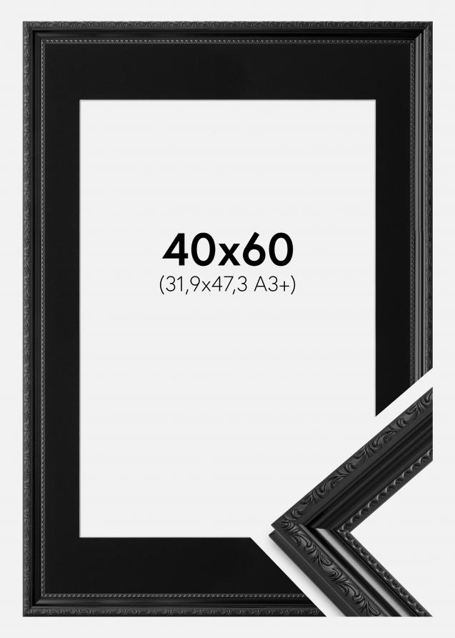 Kehys Abisko Musta 40x60 cm - Paspatuuri Musta 32,9x48,3 cm (A3+)