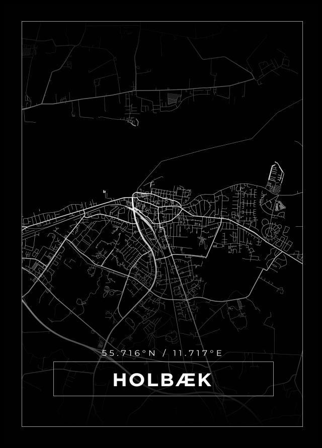 Kartta - Holbæk - Musta Juliste