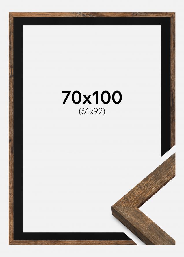 Kehys Fiorito Washed Oak 70x100 cm - Paspatuuri Musta 62x93 cm