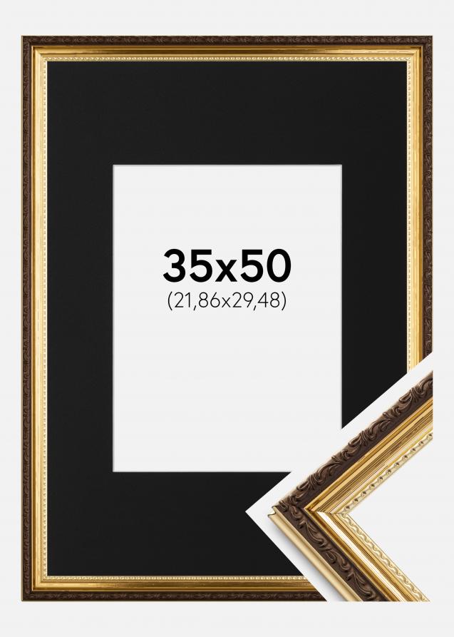 Kehys Abisko Kulta 35x50 cm - Paspatuuri Musta 9x12 tuumaa (22,86x30,48 cm)