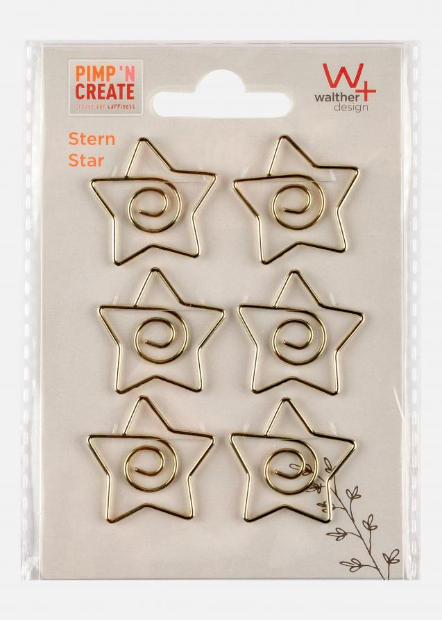 PAC Metallinen Paperclip Star Kulta