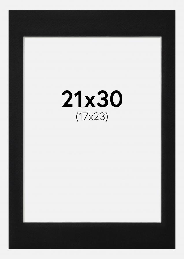 Paspatuuri Musta Standard (Valkoinen keskus) 21x30 cm (17x23)