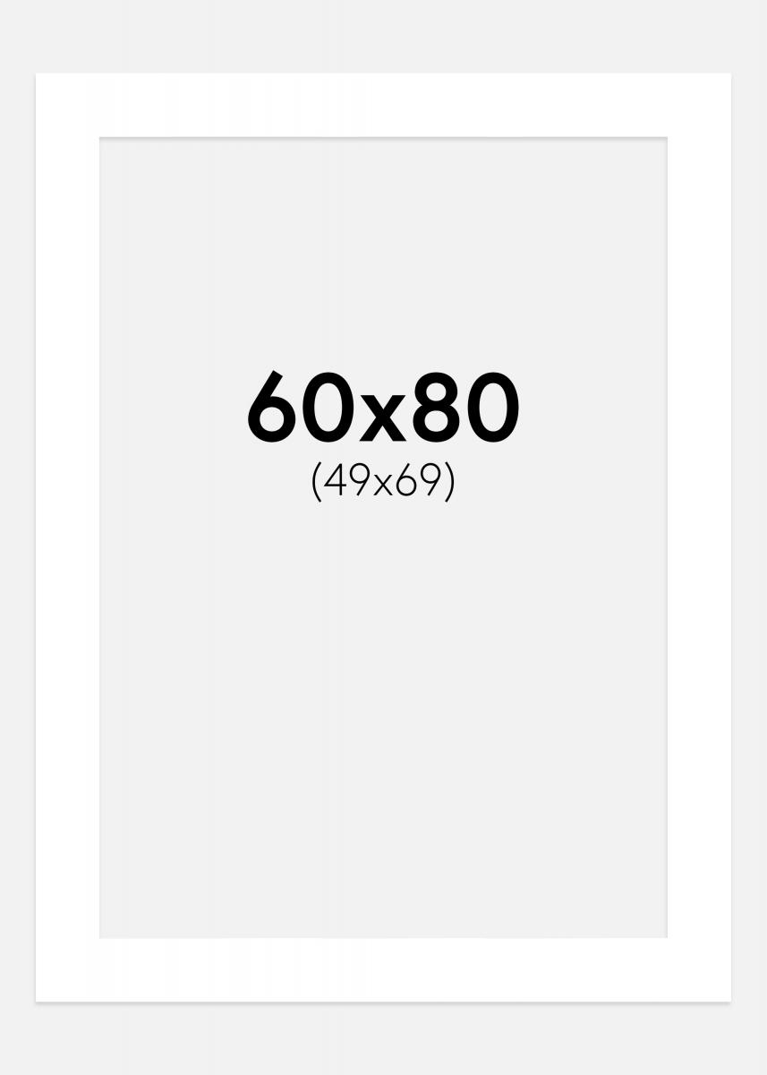 Paspatuuri Supervalkoinen (Valkoisella keskustalla) 60x80 cm (49x69 cm)