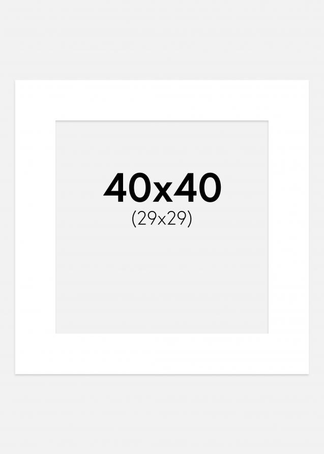 Paspatuuri Puhtaan valkoinen 40x40 cm (29x29 cm)