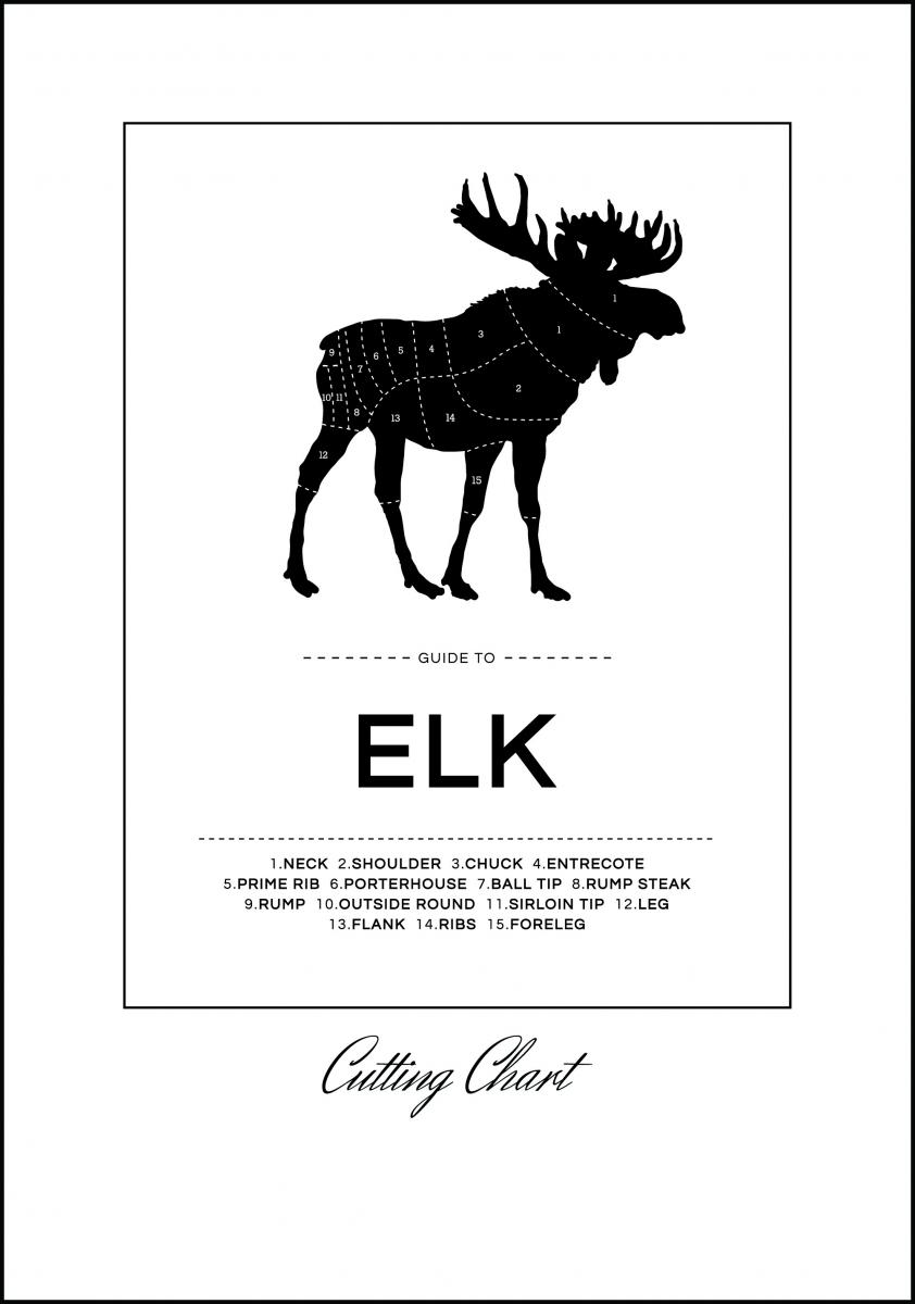 Elk Cut Chart Juliste