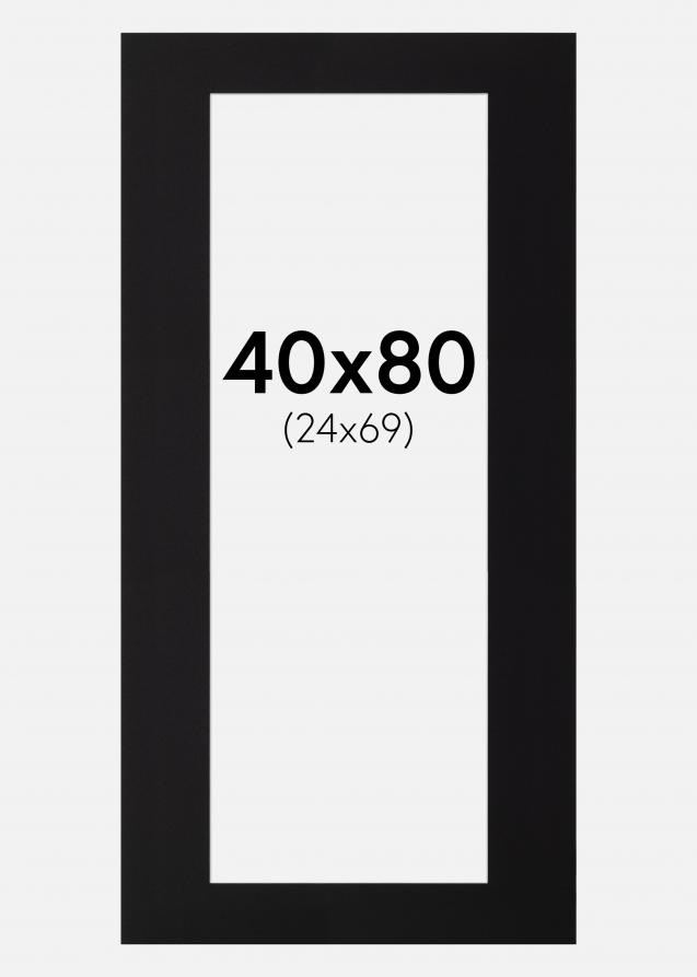 Paspatuuri Musta Standard (Valkoinen Keskus) 40x80 cm (24x69)