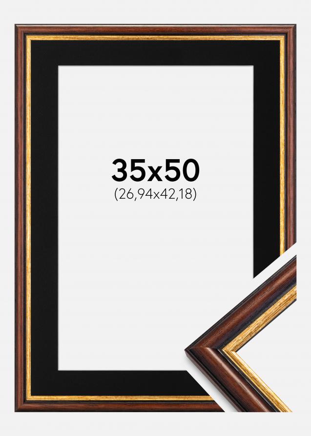 Kehys Siljan Ruskea 35x50 cm - Paspatuuri Musta 11x17 tuumaa
