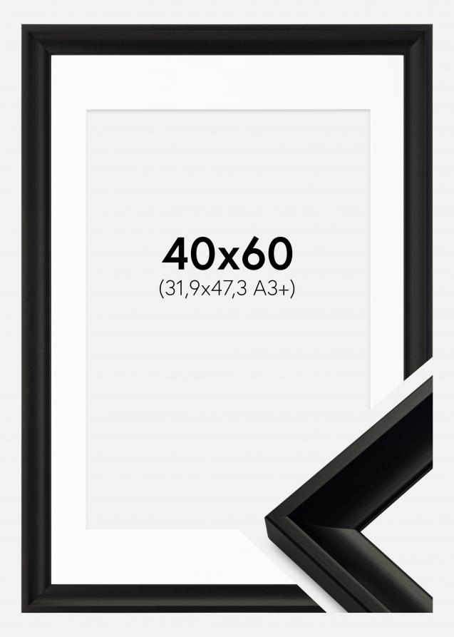 Kehys Öjaren Musta 40x60 cm - Passepartout Valkoinen 32,9x48,3 cm (A3+)