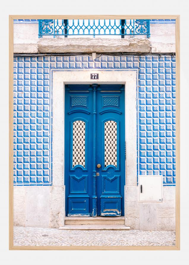 Blue Lisbon Door Juliste