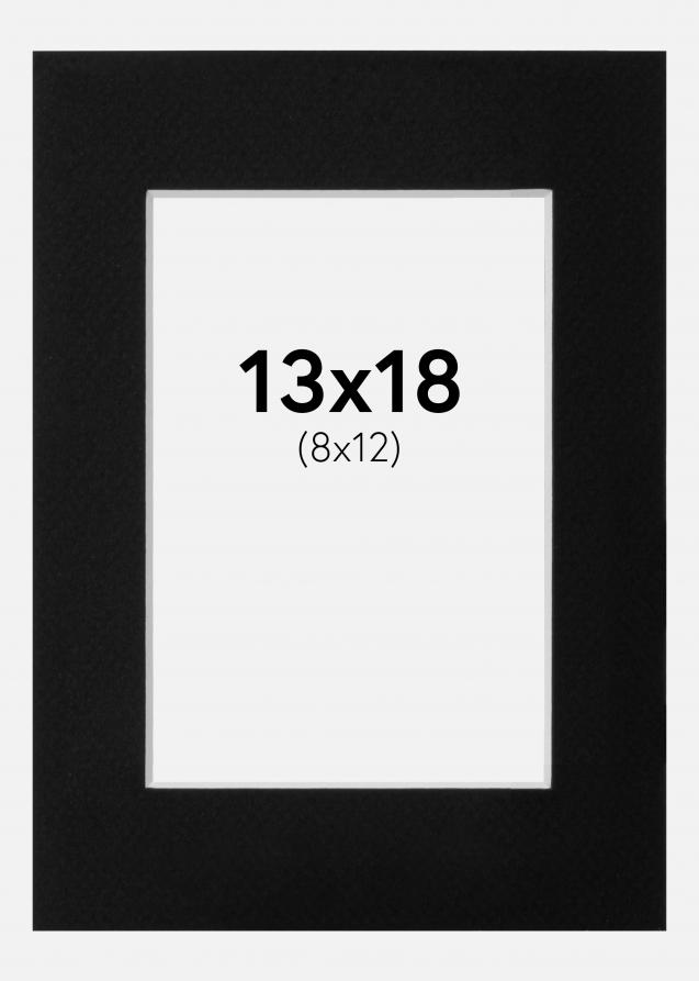 Paspatuuri Musta Standard (Valkoinen Keskus) 13x18 cm (8x12)