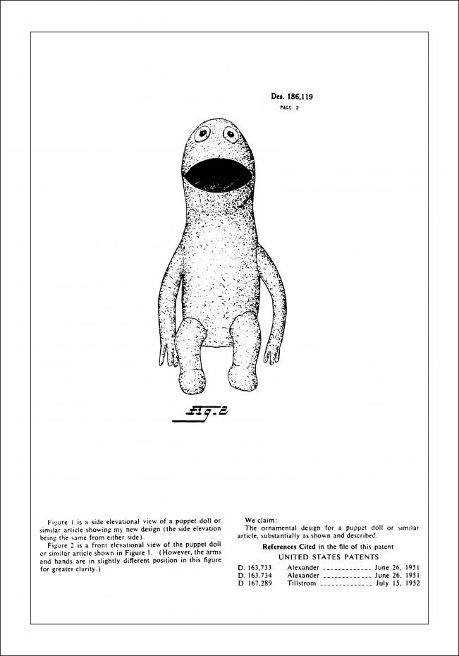 Patenttipiirustus - Kermit II Juliste