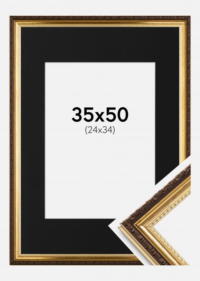 Kehys Abisko Kulta 35x50 cm - Paspatuuri Musta 25x35 cm