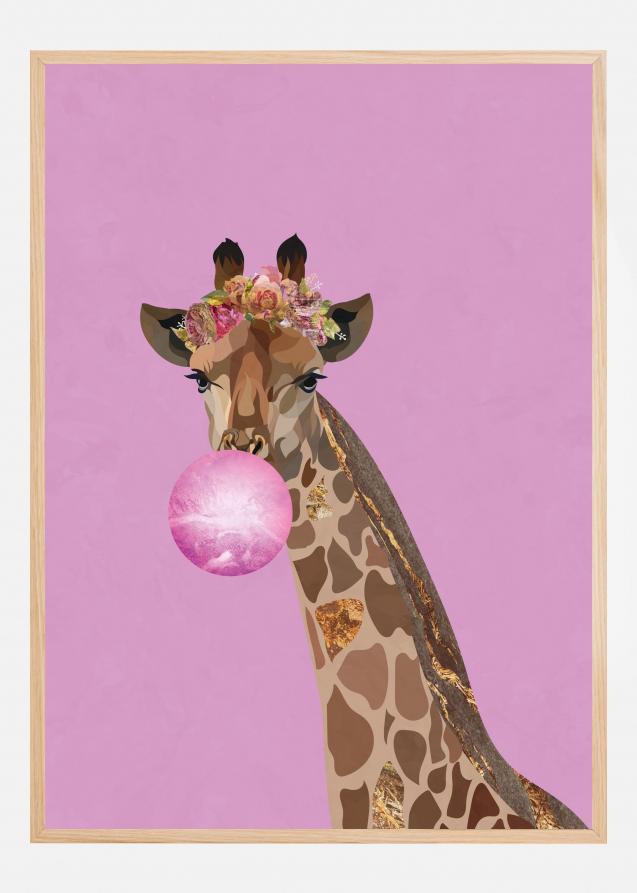 Giraffe pink bubblegum Juliste