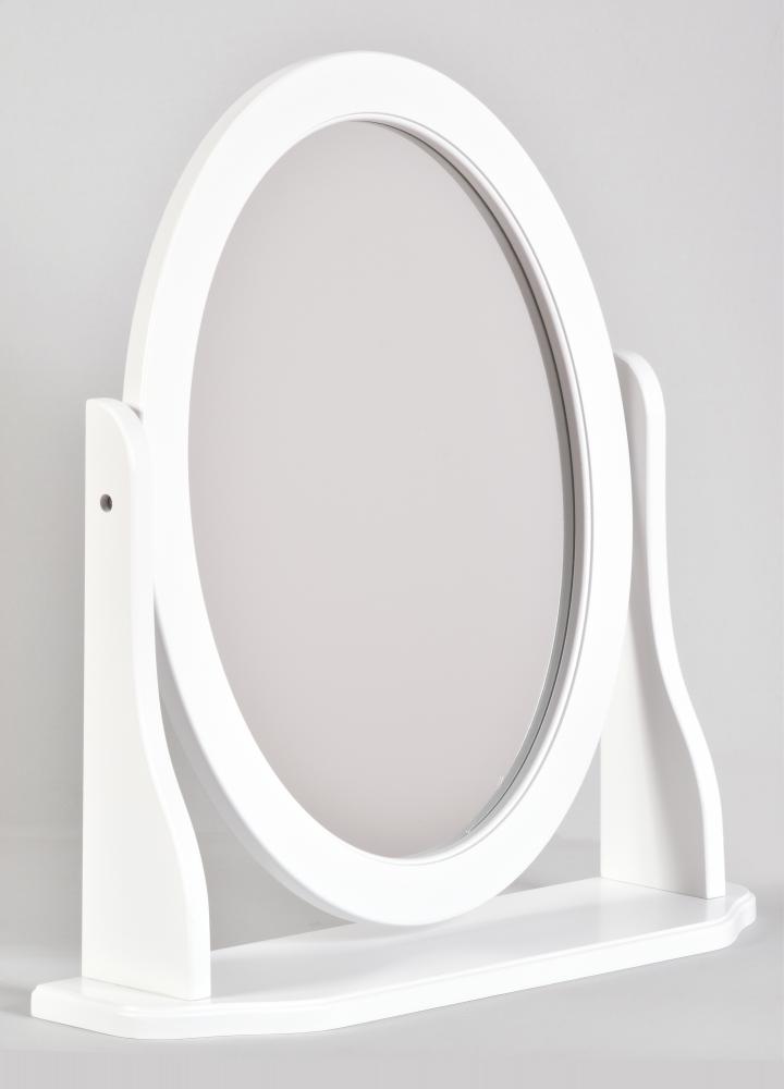 Peili Bella Oval Dressing Table Valkoinen 46x49x12 cm