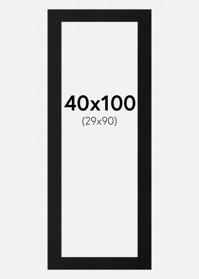 Paspatuuri Musta Standard (Valkoinen Keskus) 40x100 cm (29x90)