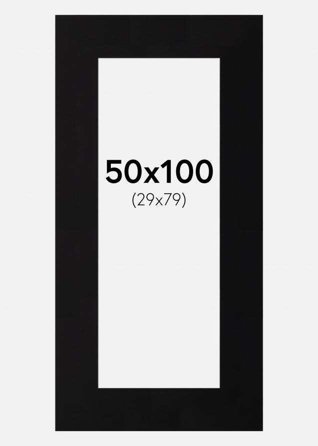 Paspatuuri Canson Musta (Valkoinen keskus) 50x100 cm (29x79)