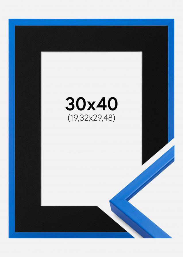 Kehys E-Line Sininen 30x40 cm - Paspatuuri Musta 8x12 tuumaa