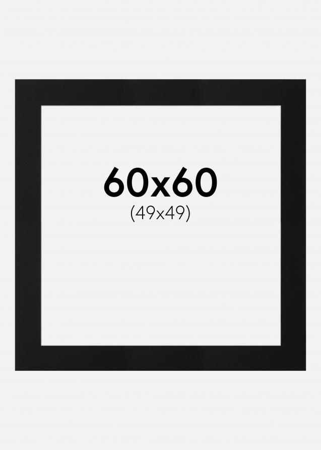 Paspatuuri Musta (Valkoinen keskus) 60x60 cm (49x49)