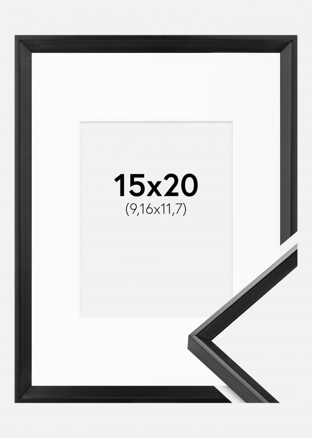 Kehys Desire Musta 15x20 cm - Passepartout Valkoinen 4x5 tuumaa