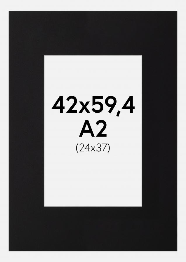 Paspatuuri Musta (Valkoinen keskus) 42x59 cm (24x37)