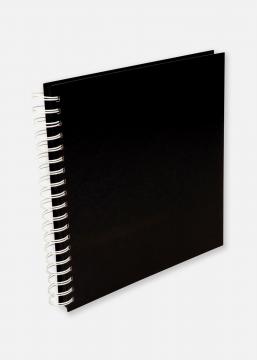Neliönmuotoinen Kierrevalokuva-albumi Musta - 25x25 cm (80 Mustaa sivua / 40 leh