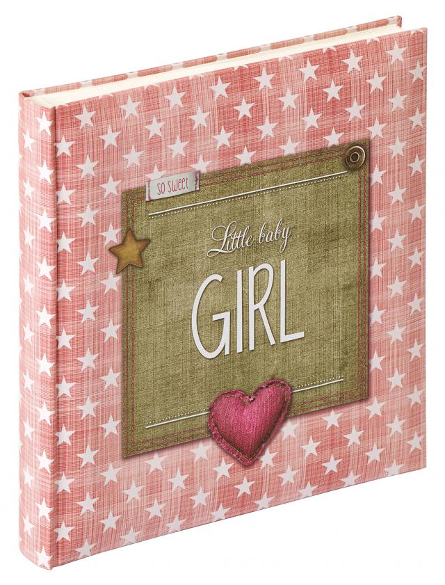 Little Baby Girl Vaalenpunainen - 28x30,5 cm (50 Valkoista sivua / 25 lehteä)